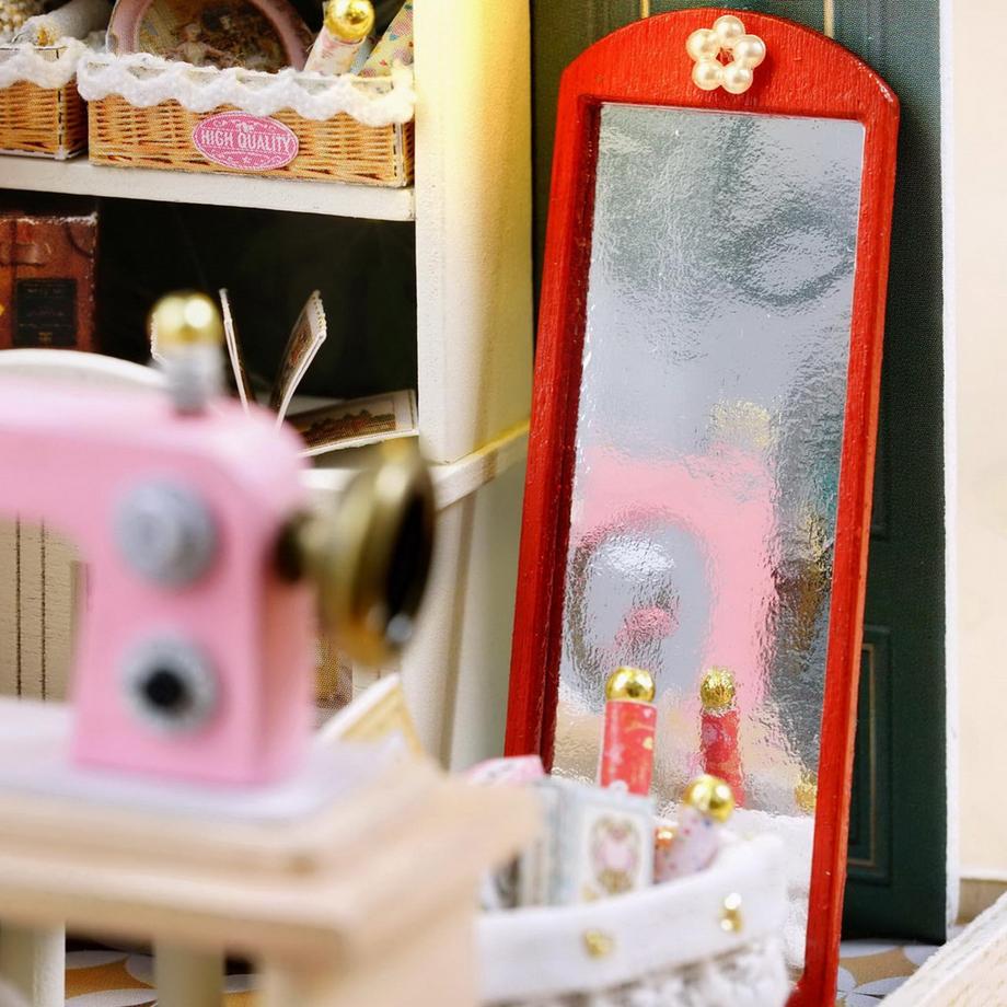 Activity-board  Maison de poupée miniature avec outils, maison de poupée miniature à construire soi-même, petite maison de poupée décorative en kit 