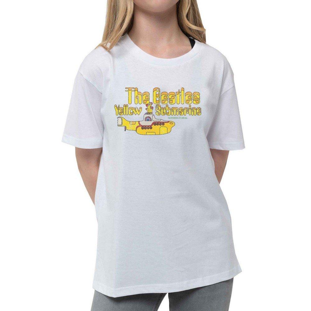 Image of Yellow Submarine Nothing Is Real Tshirt Mädchen Weiss 116