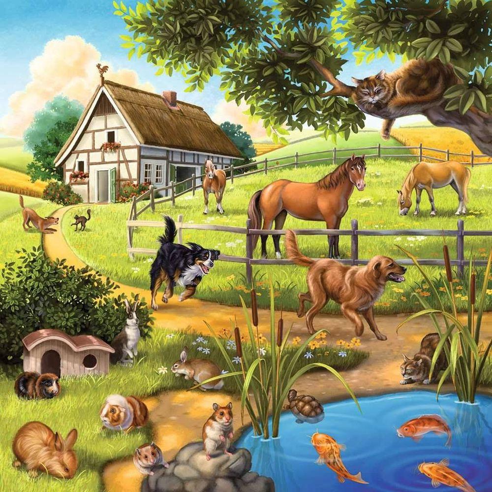 Ravensburger  Wald-Zoo-Haustiere, Puzzle (Ravensburger - 09265) 