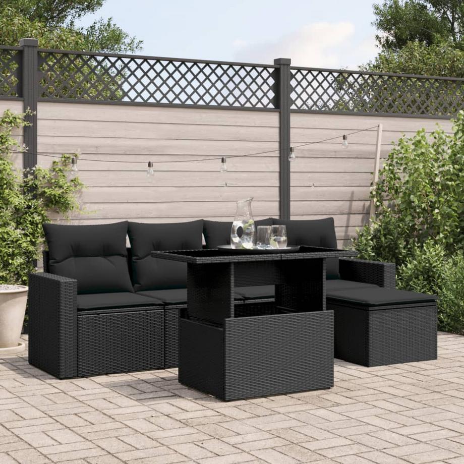 VidaXL Ensemble de canapés de jardin rotin synthétique  