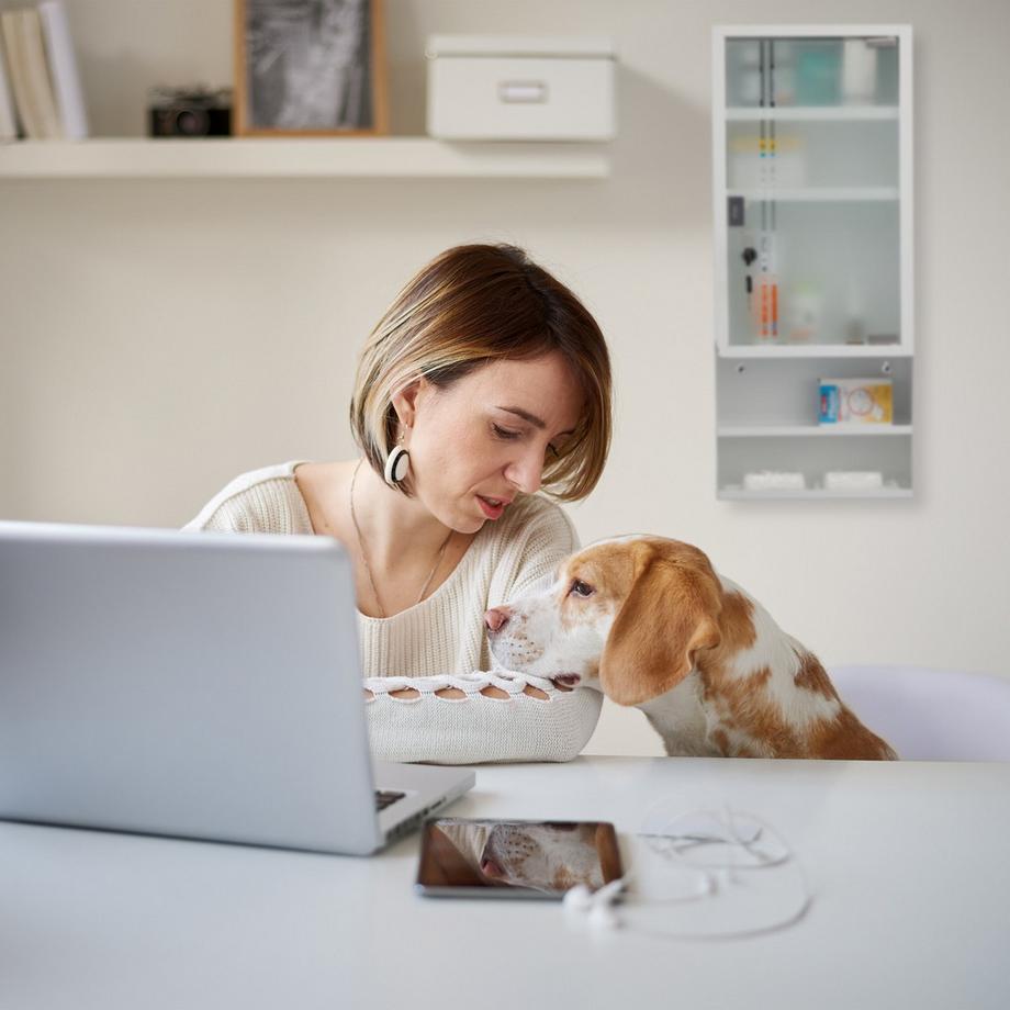 Northix  Armoire à pharmacie verrouillable avec porte vitrée 