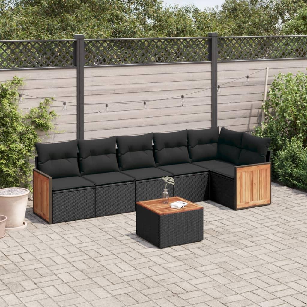 VidaXL Ensemble de canapés de jardin rotin synthétique  