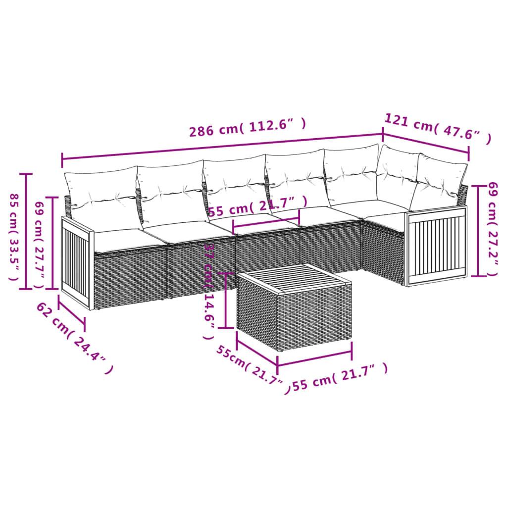 VidaXL Ensemble de canapés de jardin rotin synthétique  