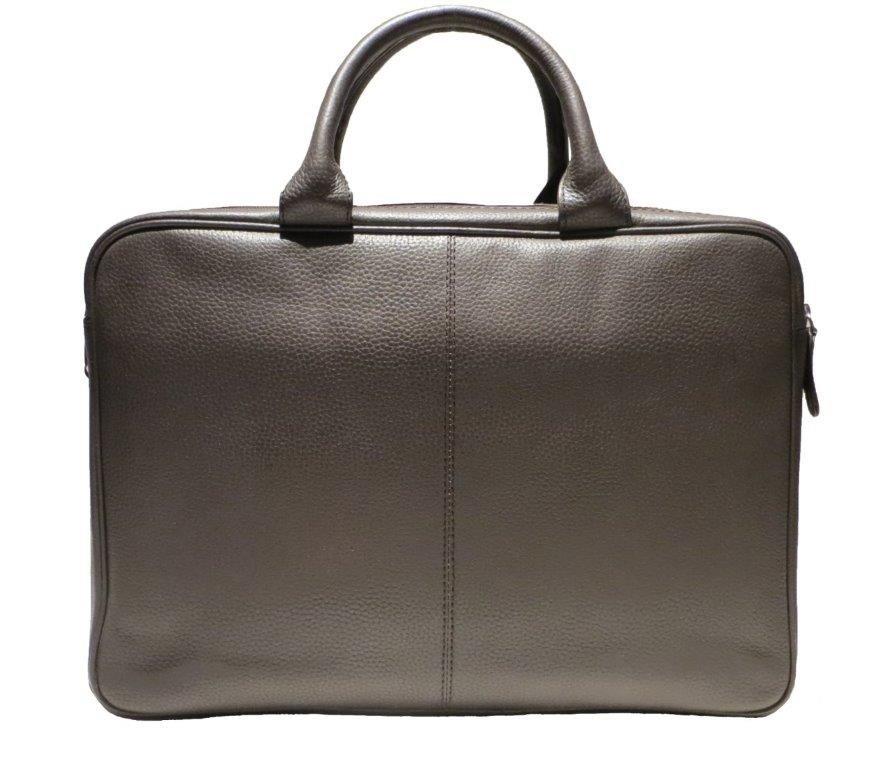 Dermata Lederwaren Borsa a Tracolla per Laptop in Pelle Pieno Fiore  