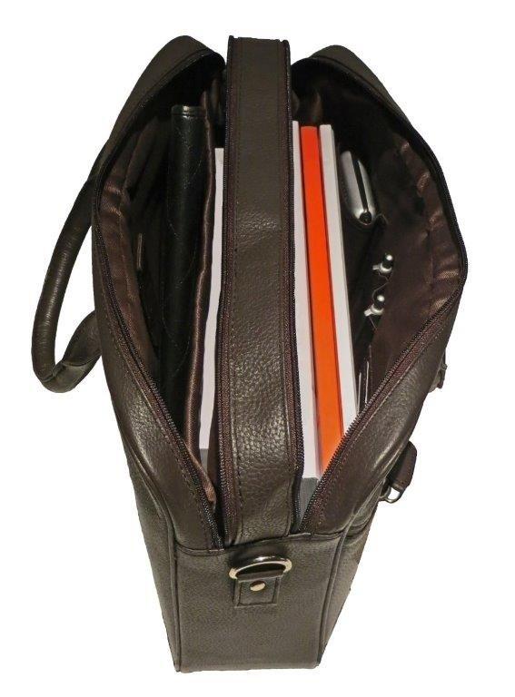 Dermata Lederwaren Vollrindleder Aktenmappe Laptop Tasche  