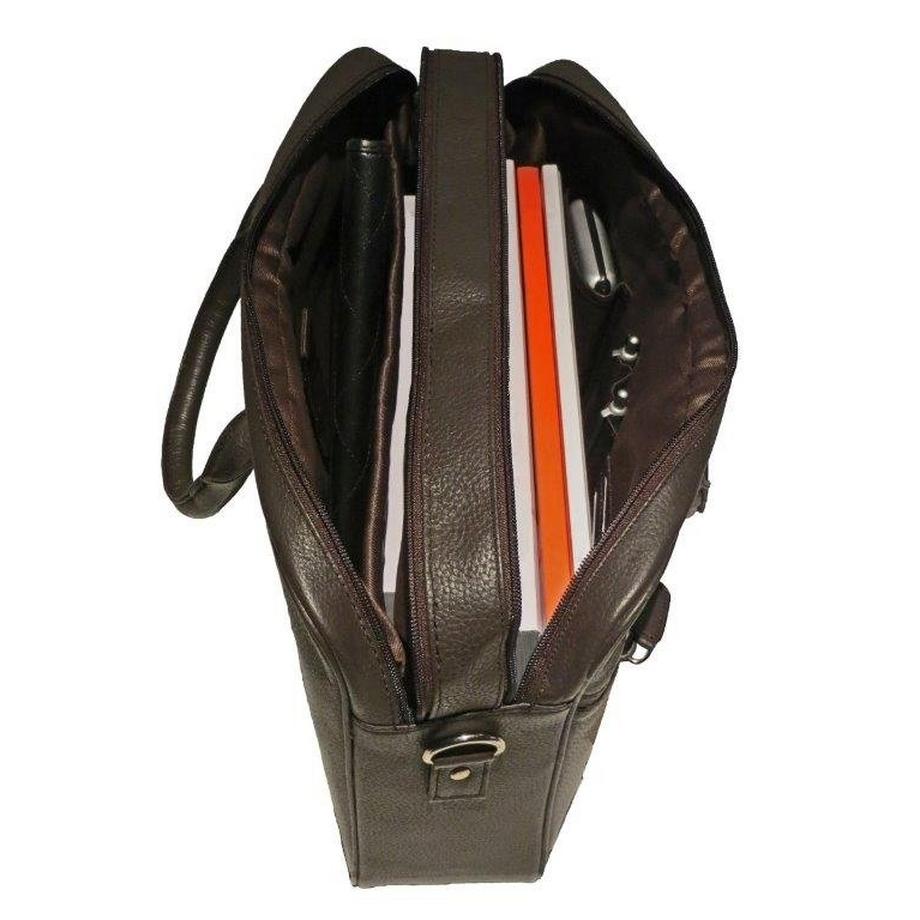 Dermata Lederwaren Vollrindleder Aktenmappe Laptop Tasche  