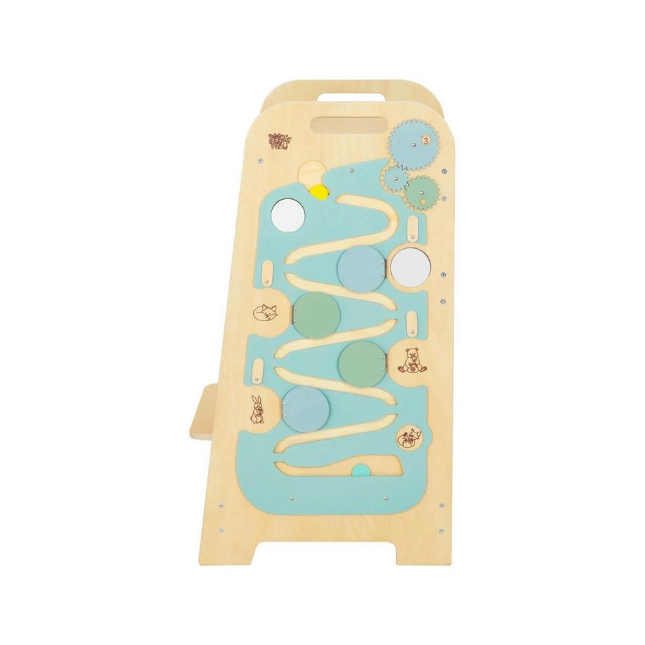 Montessori  Lernturm XL - 5-in-1 Multifunktionaler Helferturm in Minze für Kinder 