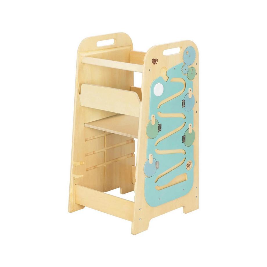 Torre di apprendimento multifunzionale XL 5 in 1 - Menta di Montessori - Apprendimento sicuro per i bambini
