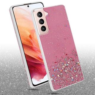 Cadorabo  Hülle für Samsung Galaxy S21 5G TPU Silikon mit funkelnden Glitter 