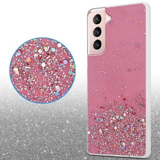 Cadorabo  Hülle für Samsung Galaxy S21 5G TPU Silikon mit funkelnden Glitter 