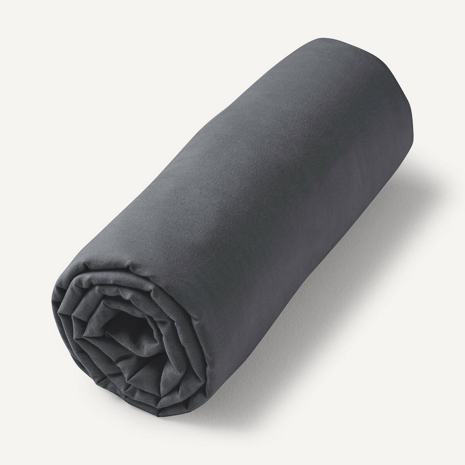 Drap-housse en voile de coton lavé