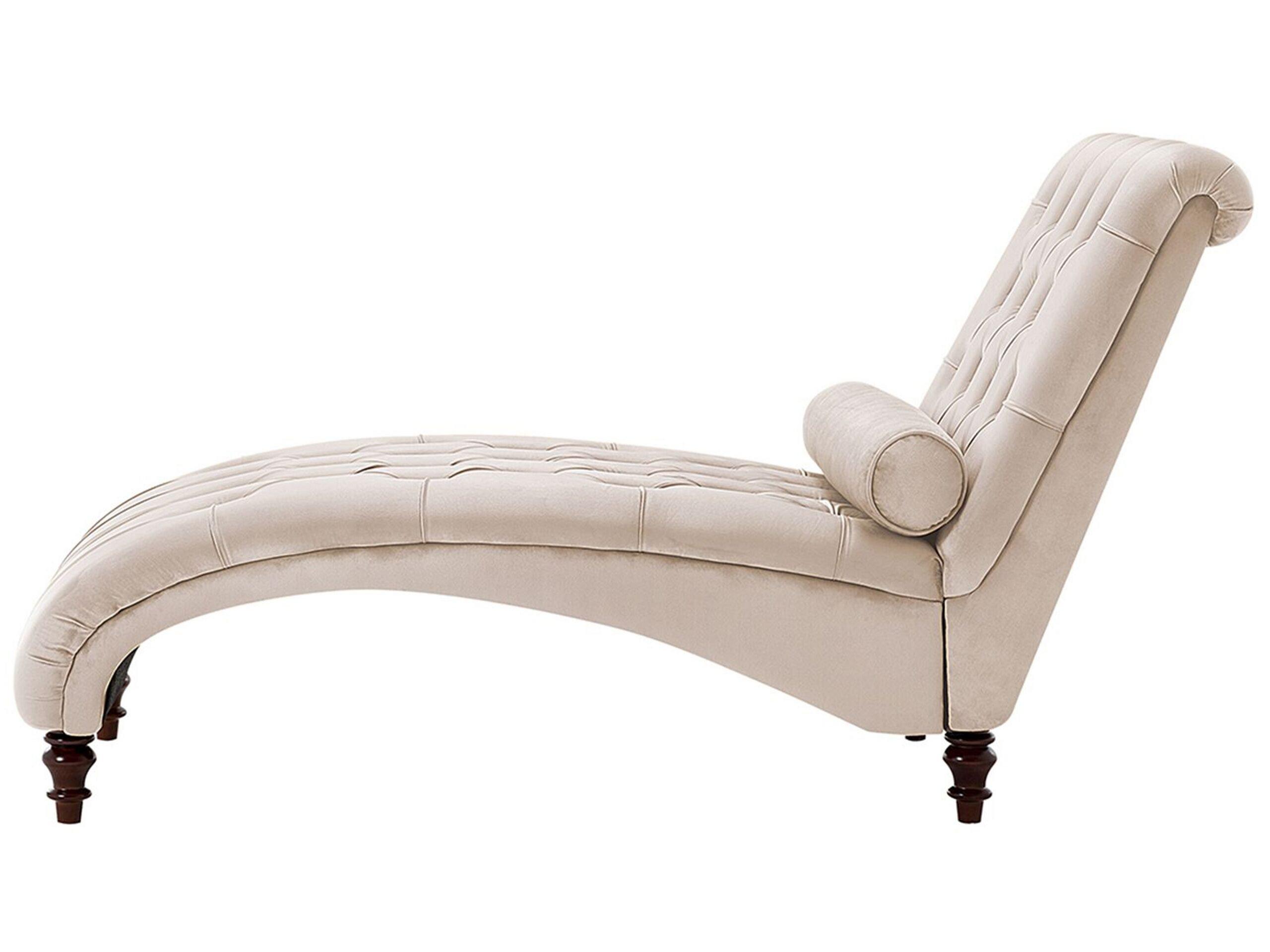 Beliani Chaise longue en Velours Glamour MURET  