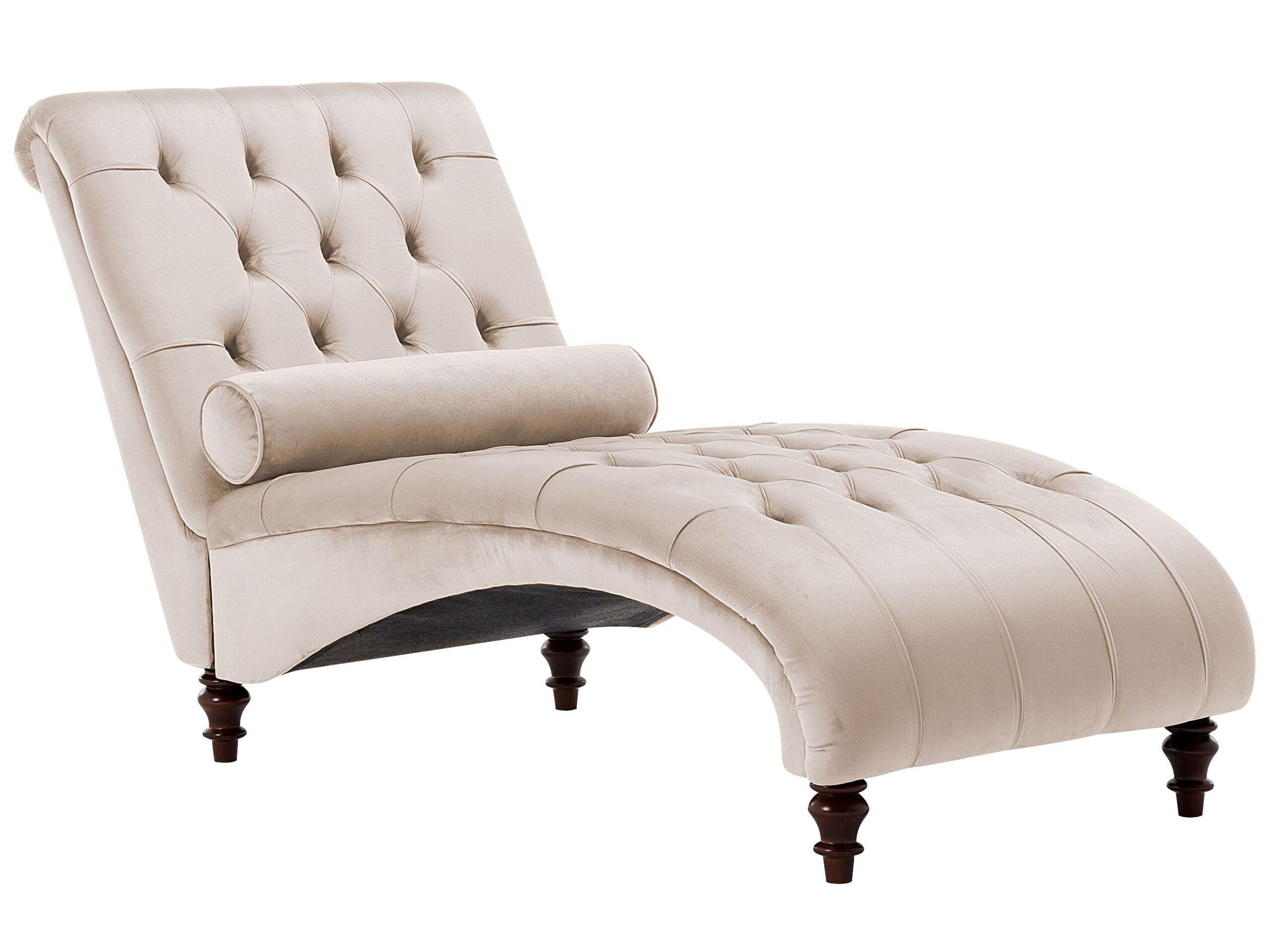 Beliani Chaise longue en Velours Glamour MURET  