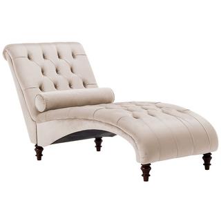 Beliani Chaise longue en Velours Glamour MURET  