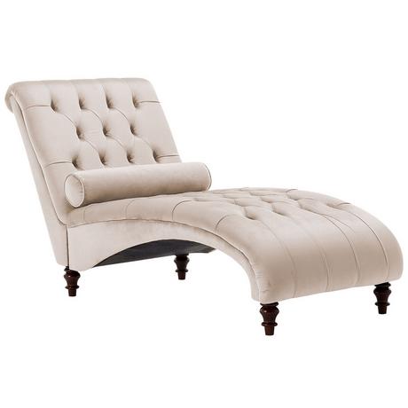 Beliani Chaise longue en Velours Glamour MURET  