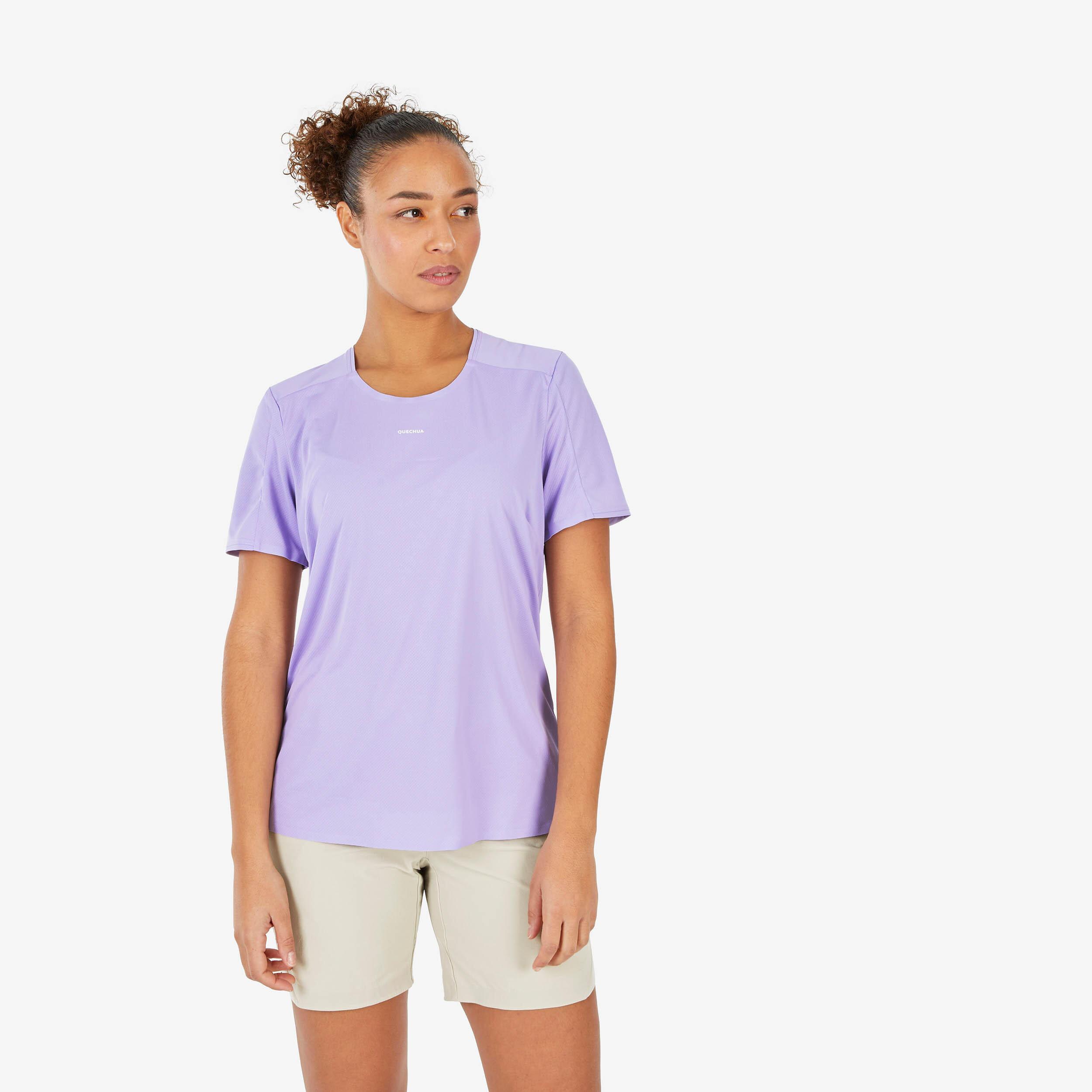 Image of Kurzarmshirt - Mh500 Unisex Violett Bedruckt XS