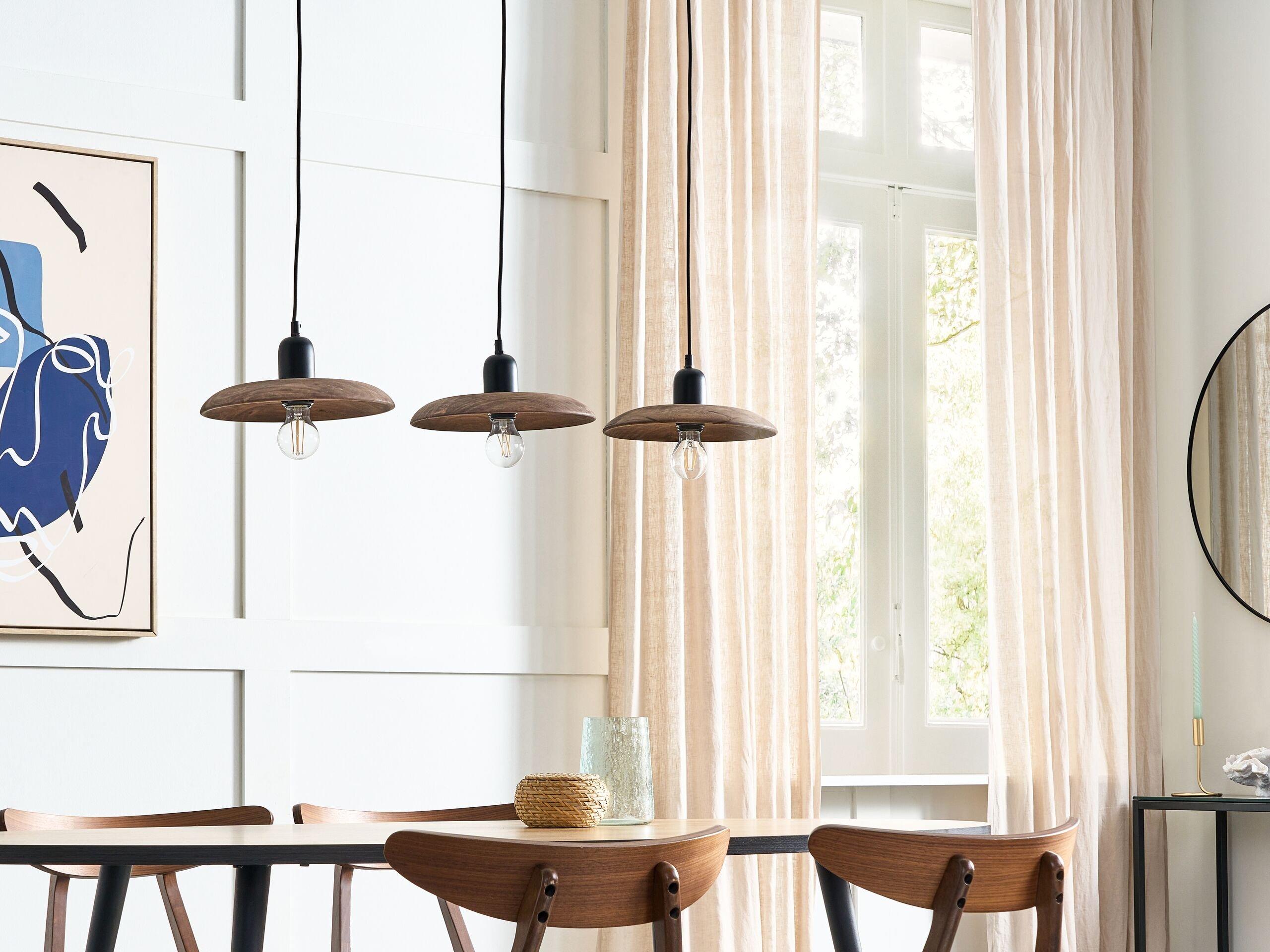 Beliani Lampe suspension en Manguier Boho MANJEERA  