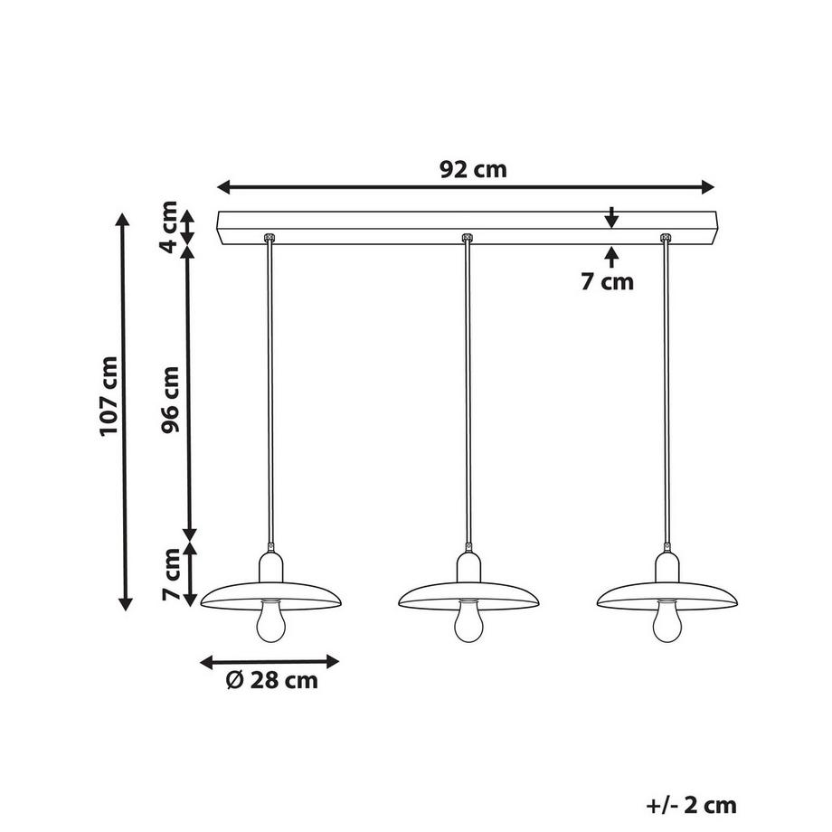 Beliani Lampe suspension en Manguier Cottage MANJEERA  