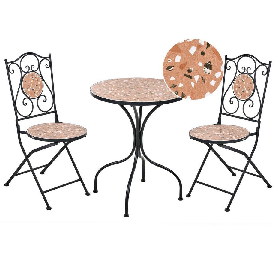 Beliani Ensemble pour bistro en Métal Méditerranéen ADRANO  