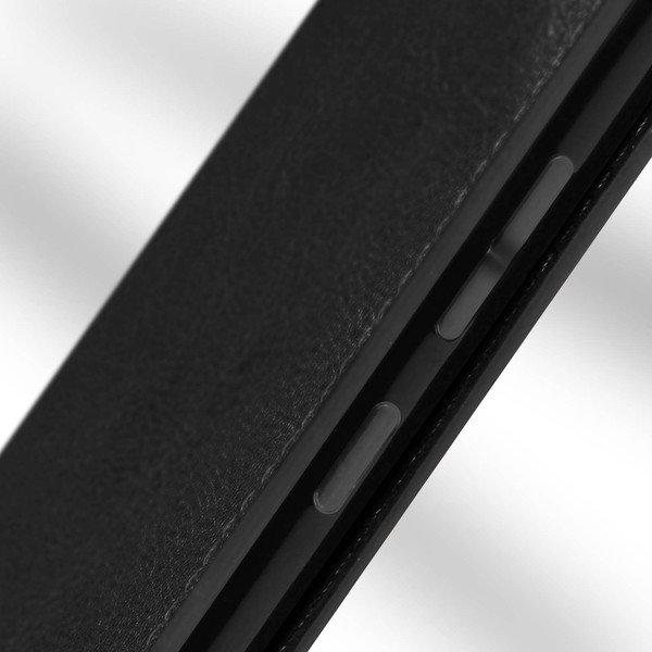 Avizar  Lederhülle Samsung S22 Ultra Schwarz 