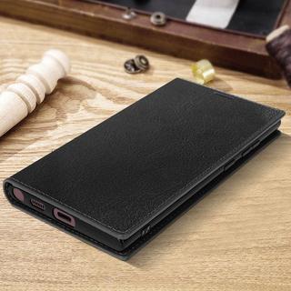 Avizar  Lederhülle Samsung S22 Ultra Schwarz 