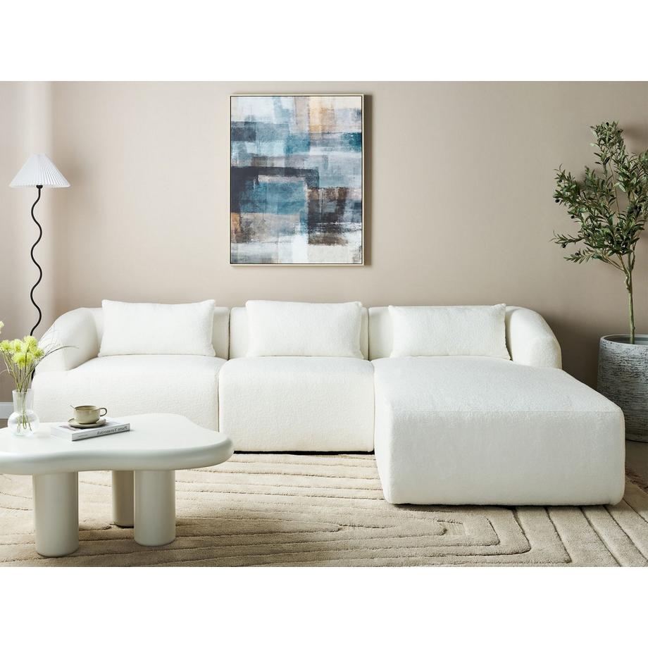Beliani Ecksofa aus Bouclé  SVANSELE  