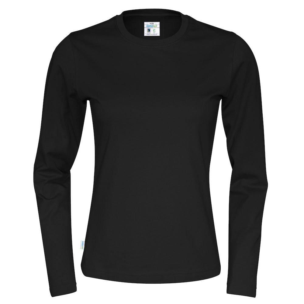 Image of Tshirt Langärmlig Damen Schwarz M