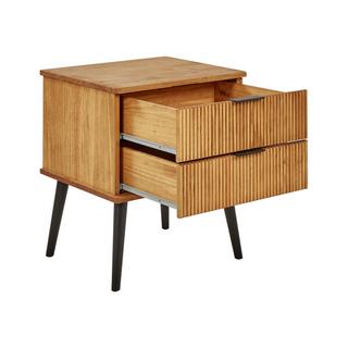 Beliani Comodino 2 cassetti en Legno di pino Scandinavo TIMMINS  