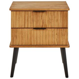 Beliani Comodino 2 cassetti en Legno di pino Scandinavo TIMMINS  