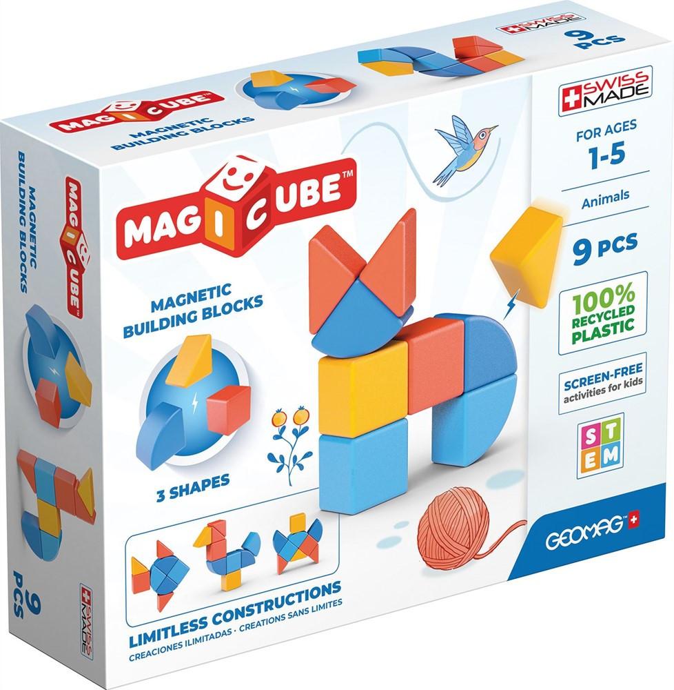 Geomag  Geomag MagiCube 3 Shapes Animaux recyclés 9 pcs 