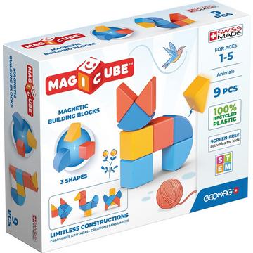 Geomag MagiCube 3 Shapes Animaux recyclés 9 pcs