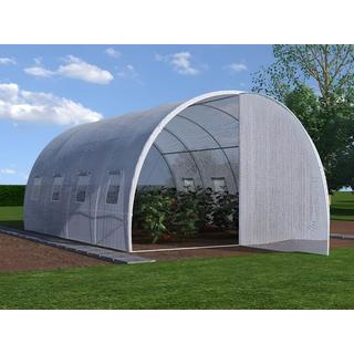 Vente-unique Serra a tunnel con struttura in Acciaio e porta 12 m² L300 x l400 x H200 cm - ALOCASIA  