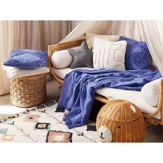 Beliani Couverture en Coton Boho Khari  