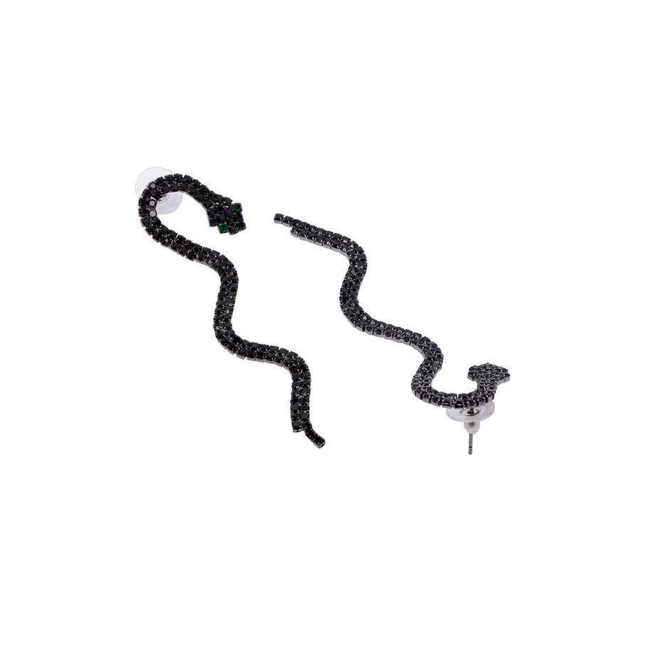 AVANT-GARDE PARIS  Schwarze Showstopper-Schlangen-Ohrringe 