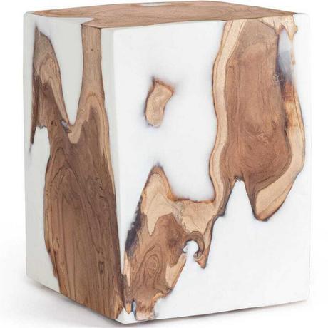 mutoni Tavolino Melty bianco 30x30x40  