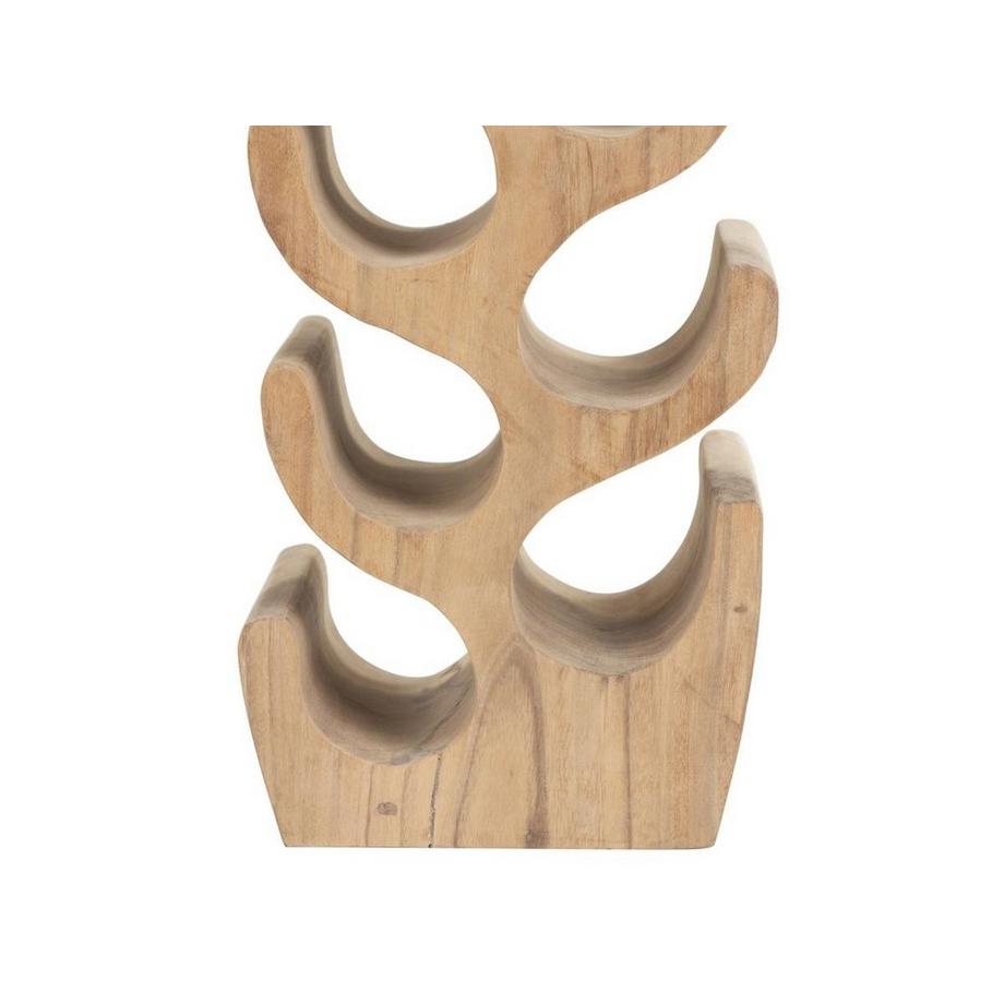Vente-unique Portabottiglie 12 bottiglie L. 28 x P. 19 x H. 100 cm in Legno di Suar Naturale - GUIMARAS  