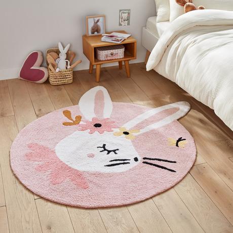 La Redoute Intérieurs Kinderzimmerteppich Lapin Fleuri  