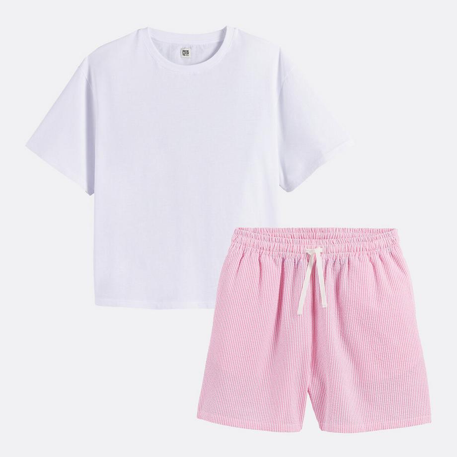 La Redoute Collections Pyjashort Seersucker Rayé  