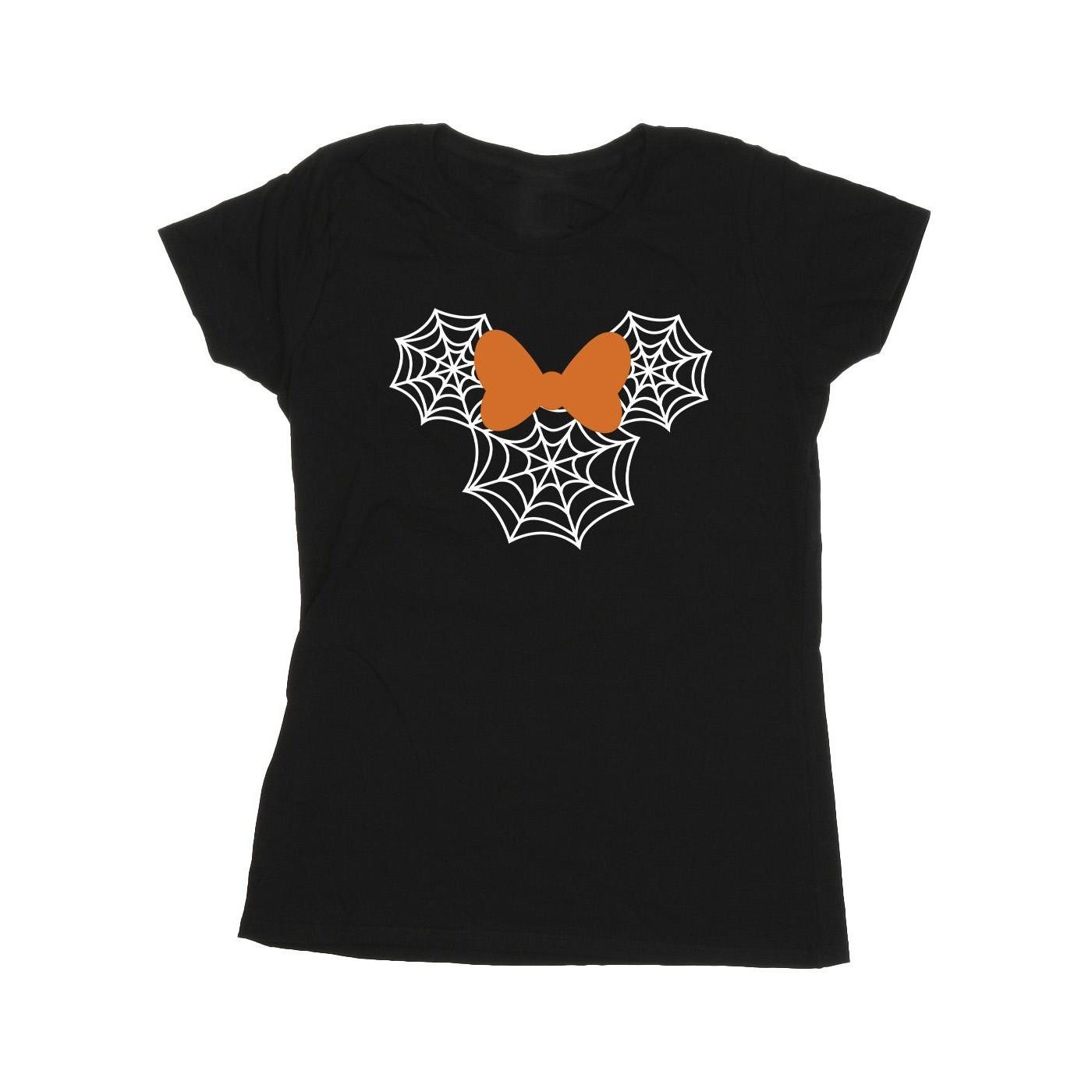 Image of Minnie Mouse Spider Web Head Tshirt Damen Schwarz S