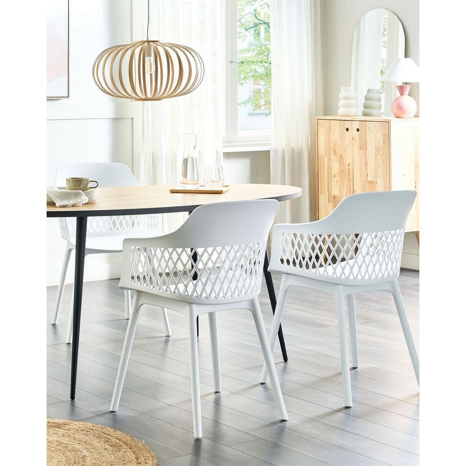 Beliani Lot de 2 chaises de salle à manger en Polypropylène Scandinave ALMIRA  