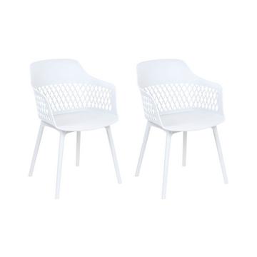 Lot de 2 chaises de salle à manger en Polypropylène Scandinave ALMIRA
