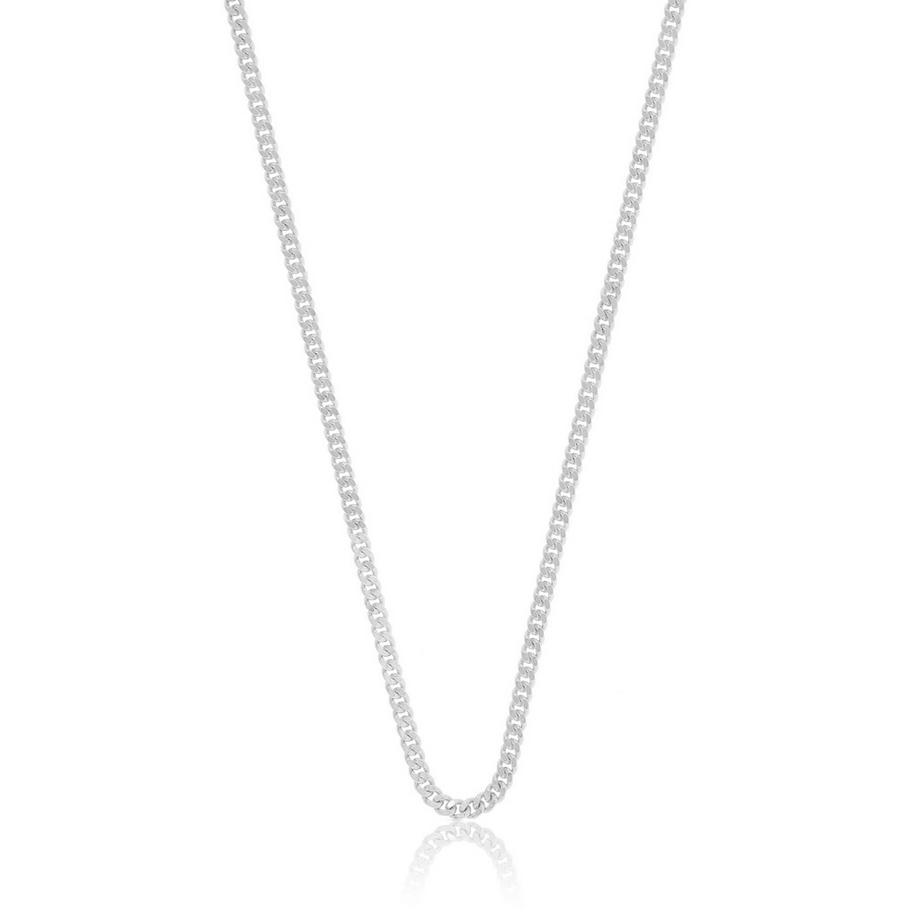 MUAU Schmuck  Collier Panzer Weissgold 750, 2.1mm, 55cm 