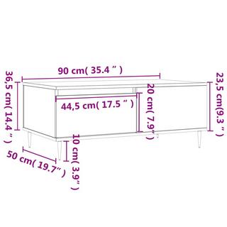 VidaXL Table basse bois d'ingénierie  