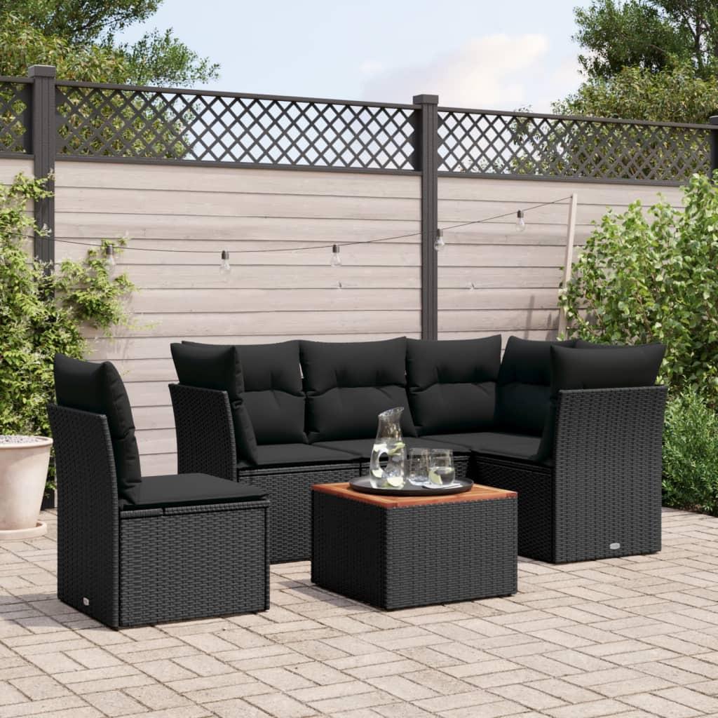 VidaXL set divano da giardino Polirattan  