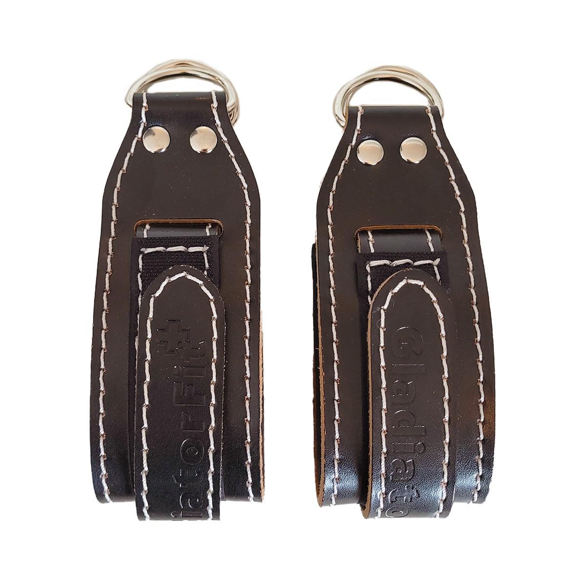 GladiatorFit  Knöchelzugriemen aus Leder + Karabiner GladiatorFit (Satz von 2) 