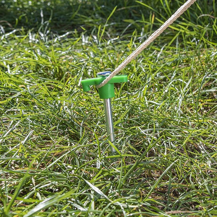 Pricenet  Picchetto 25 cm in metallo con gancio in plastica fosforescente 