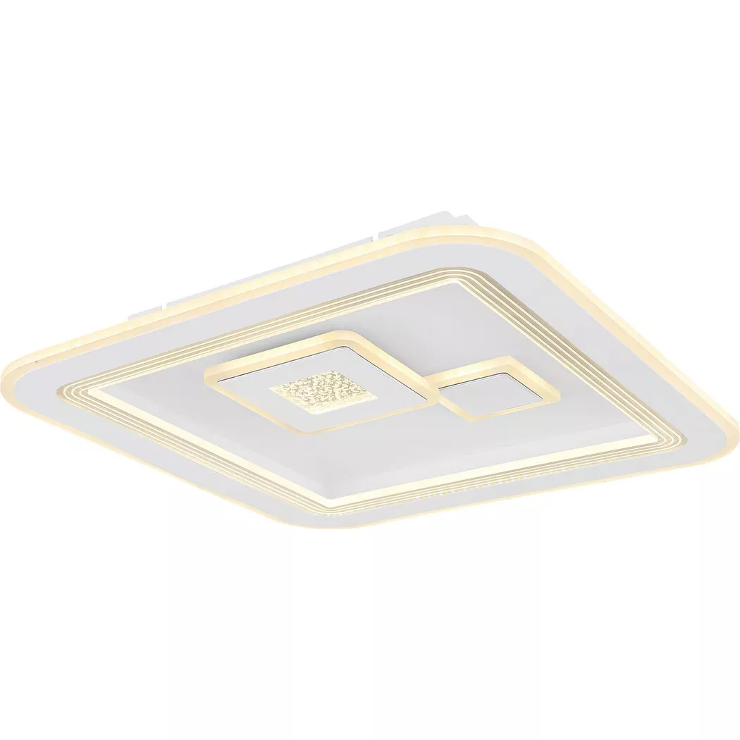 mutoni – Deckenleuchte Valeria Metall weiss LED 47x47x8, One Size, Multicolor