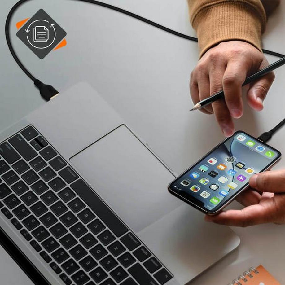 Avizar  Câble Lightning charge - synchro 2m Noir 