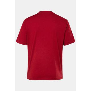 JP1880  T-shirt Henley à manches courtes. Col rond et patte de boutonnage - jusqu'au 8 XL 