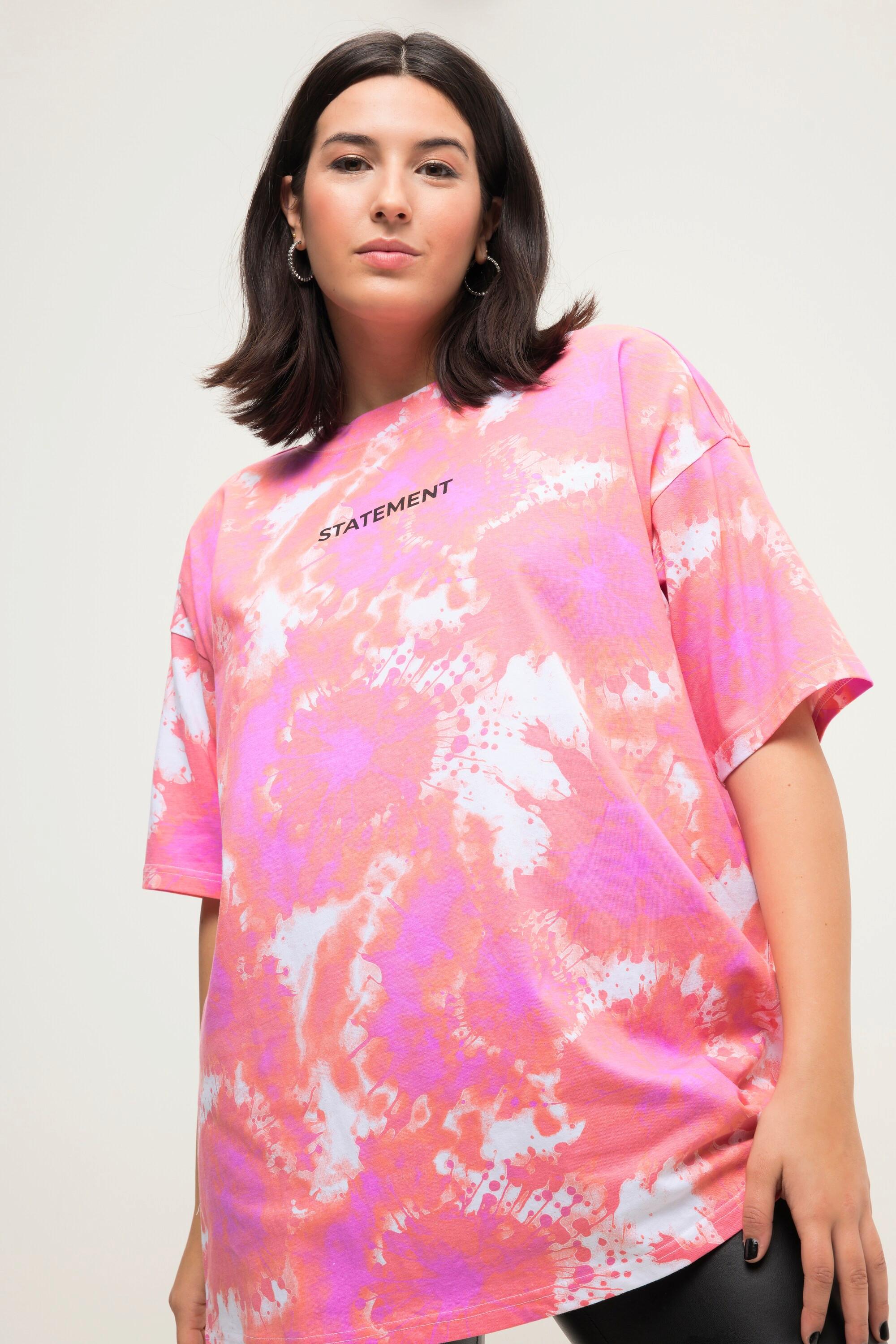 Studio Untold  T-Shirt, oversized, Batikprint, Statement, Rundhals, Halbarm 